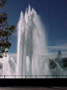 The impressive Center Ring of nozzles shoot water over 40 feet in the air!
