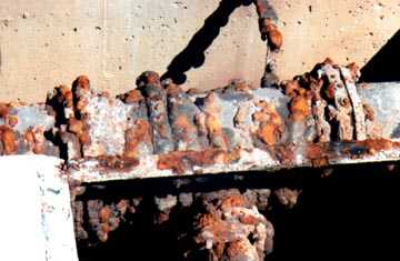 Corrosion is Heavy on the Main Delivery Pipe.